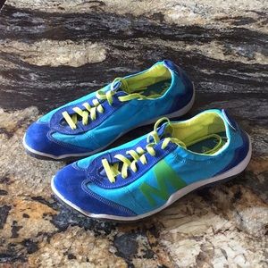 Merrill tennis shoes. Size 9. Blue. Worn once